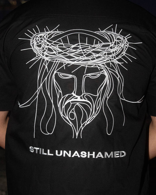 STILL UNASHAMED BUTTON UP - BLACK