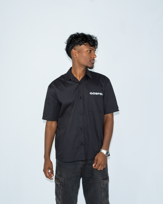 STILL UNASHAMED BUTTON UP - BLACK