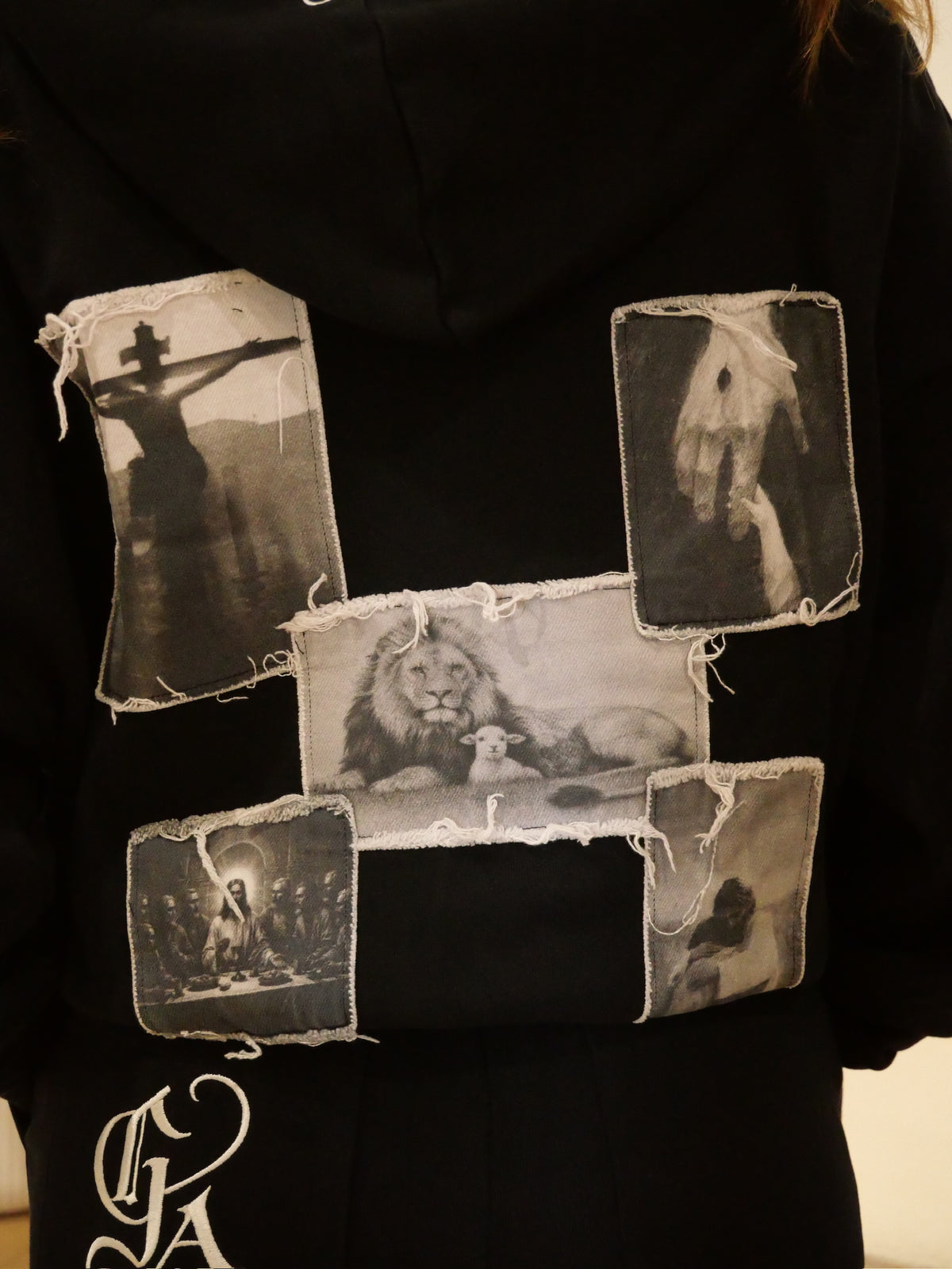 THE GREAT EXCHANGE BLACK PATCHWORK JACKET