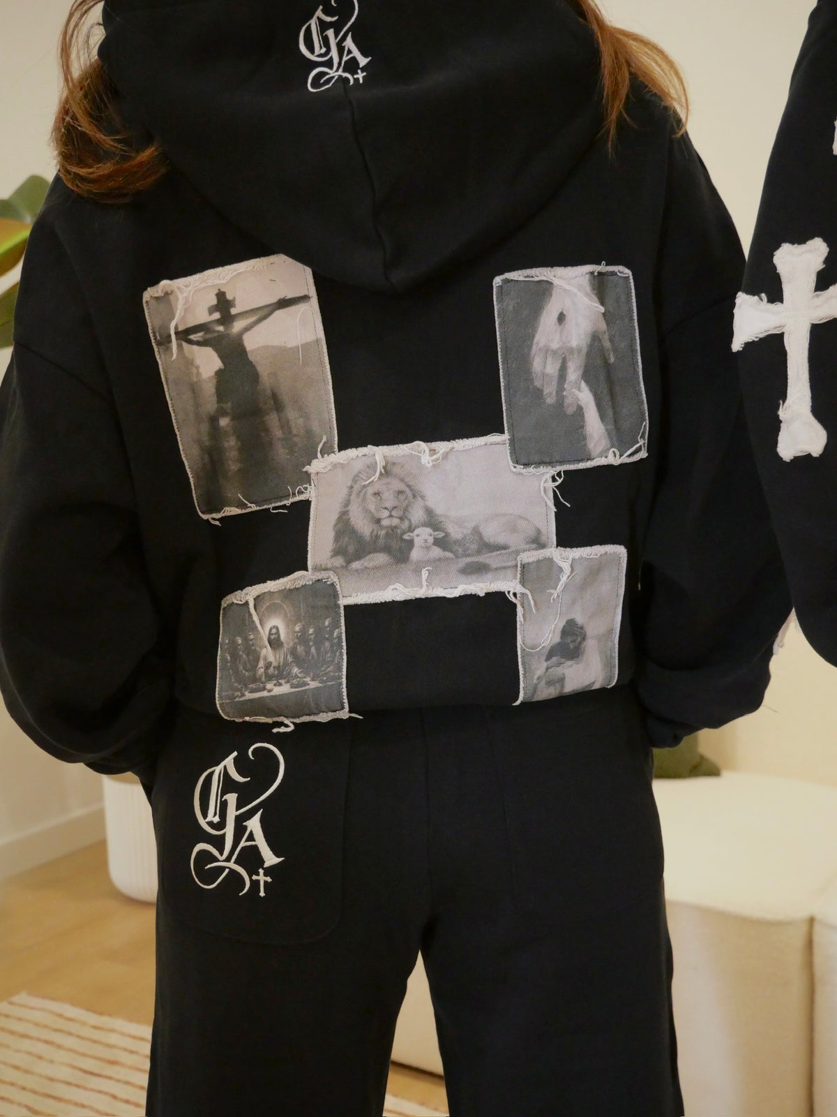 THE GREAT EXCHANGE BLACK PATCHWORK JACKET