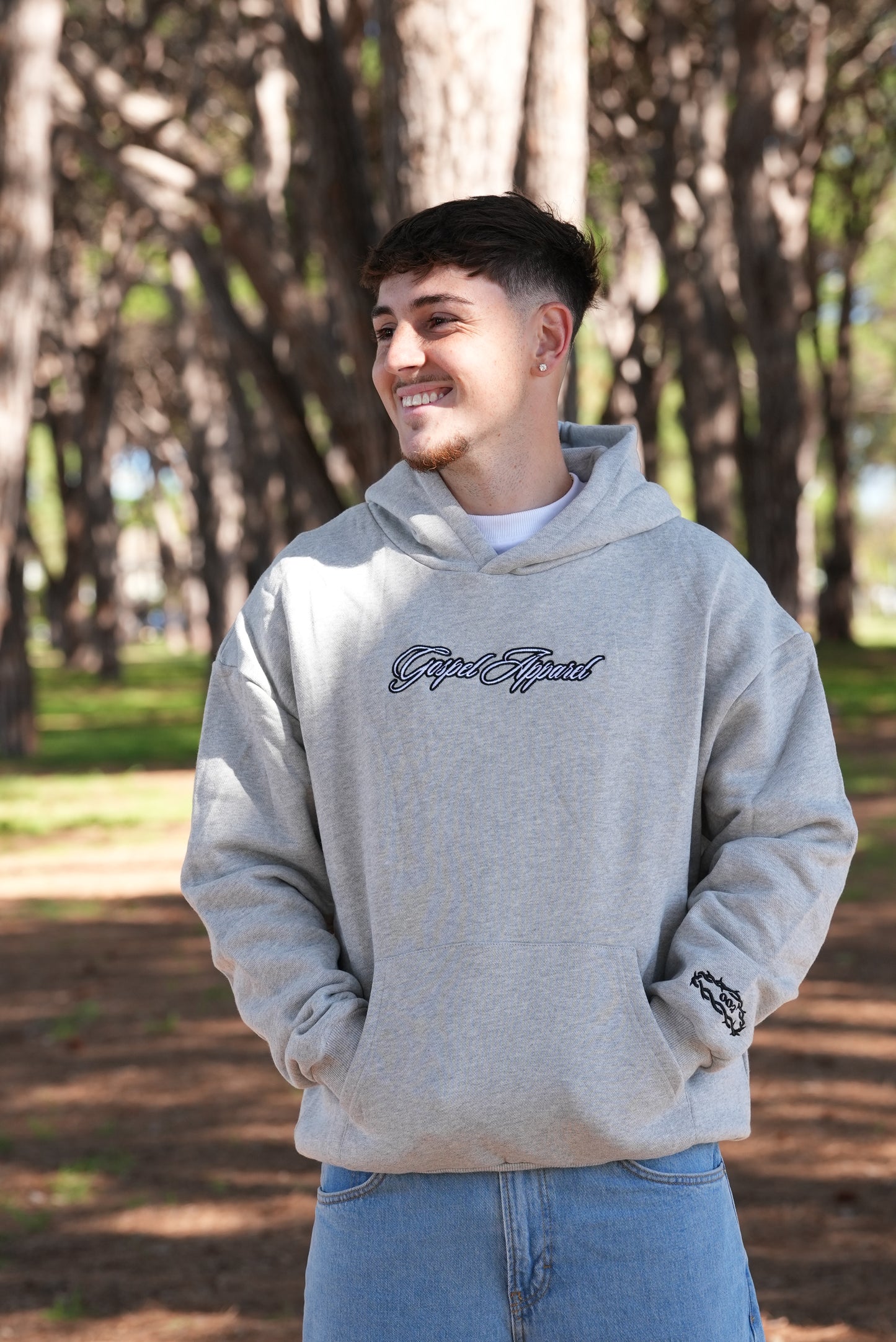 GREY GRAVE TO GLORY HOODIE