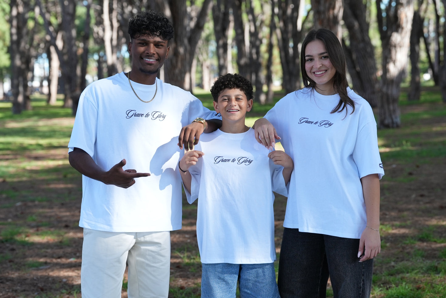 WHITE GRAVE TO GLORY BOXY T-SHIRT