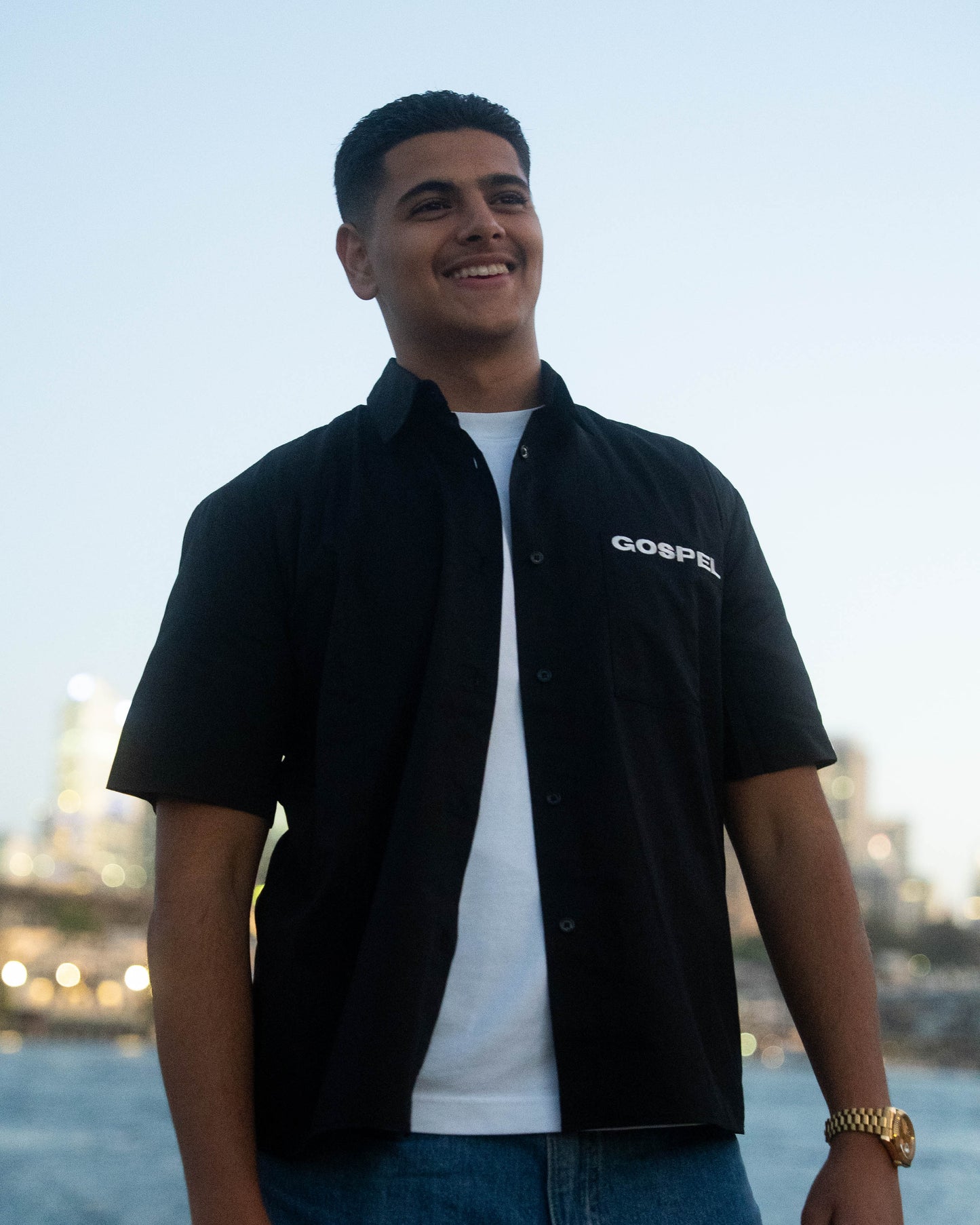 STILL UNASHAMED BUTTON UP - BLACK