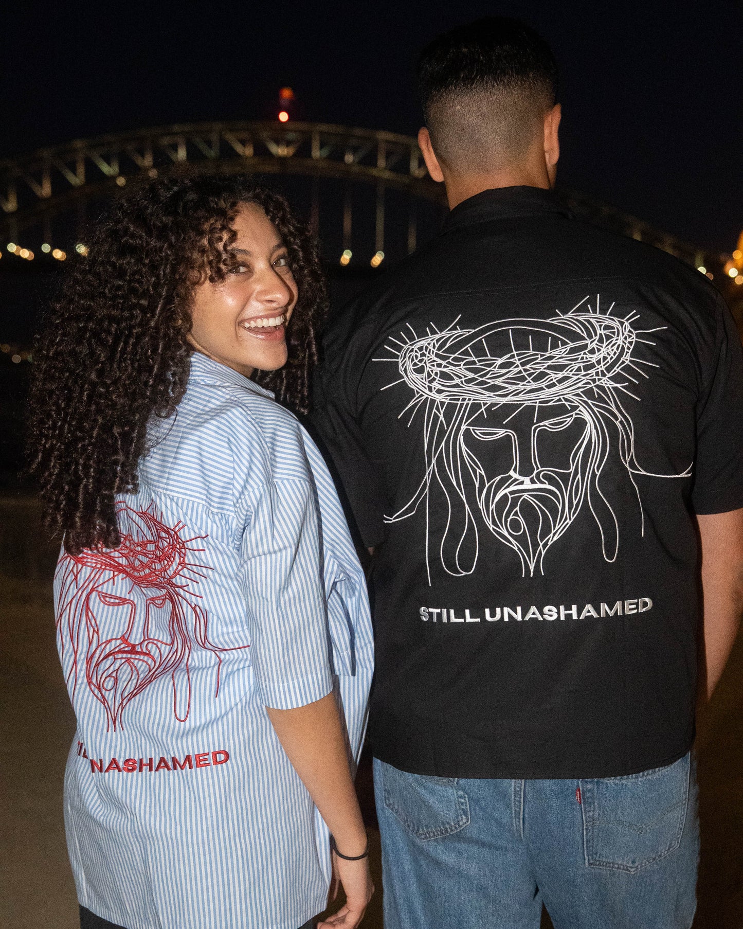 STILL UNASHAMED BUTTON UP - BLACK