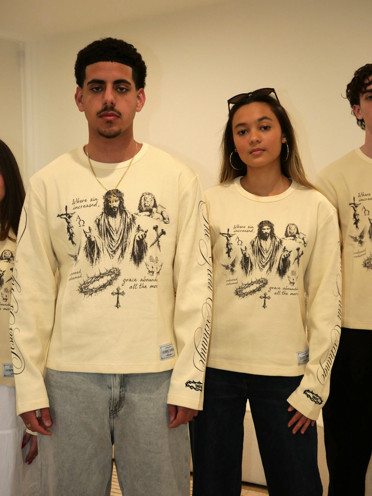 THE GREAT EXCHANGE BEIGE WAFFLE-KNIT