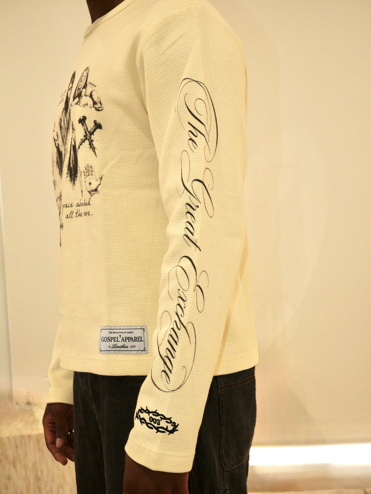 THE GREAT EXCHANGE BEIGE WAFFLE-KNIT