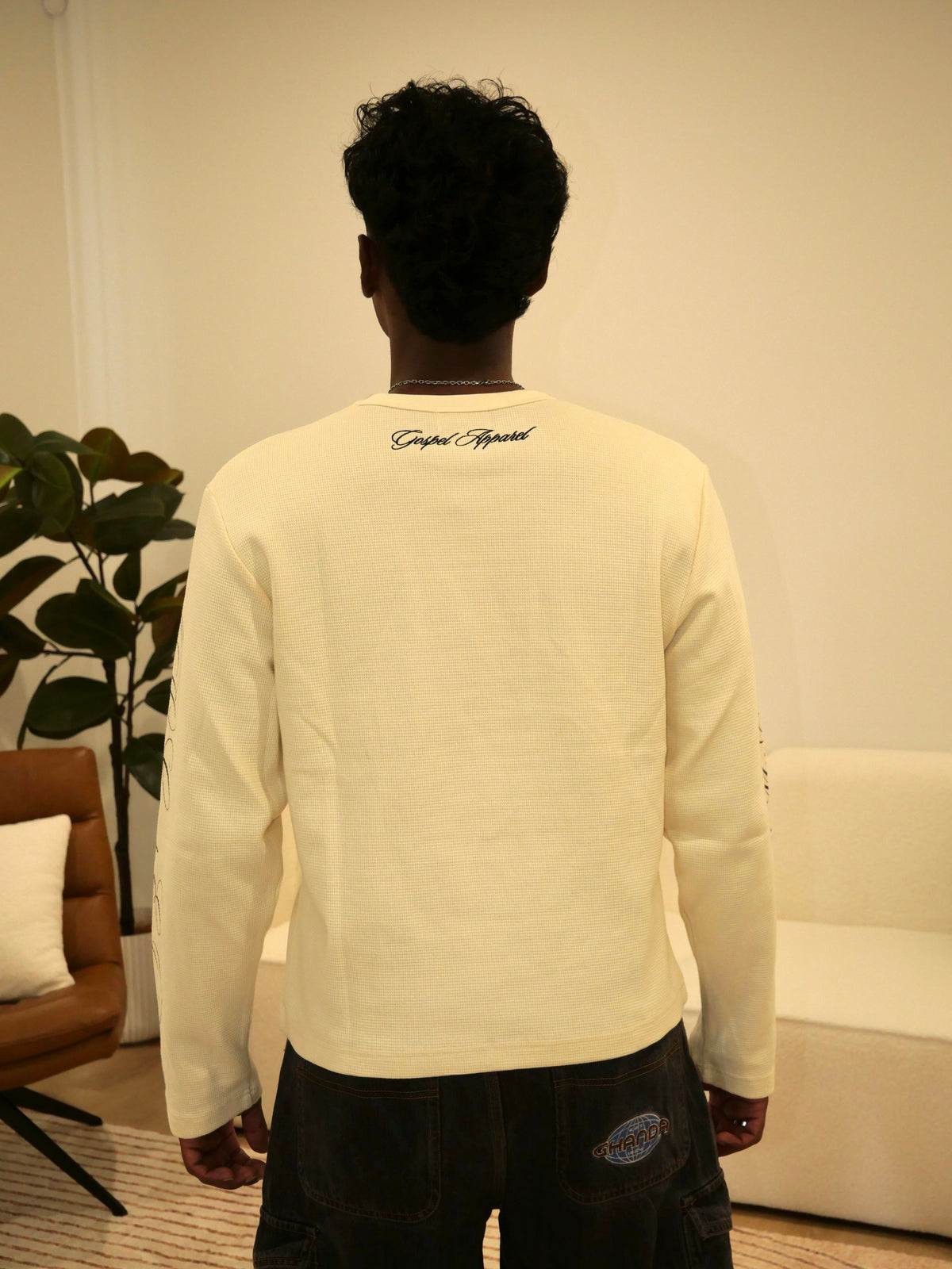 THE GREAT EXCHANGE BEIGE WAFFLE-KNIT
