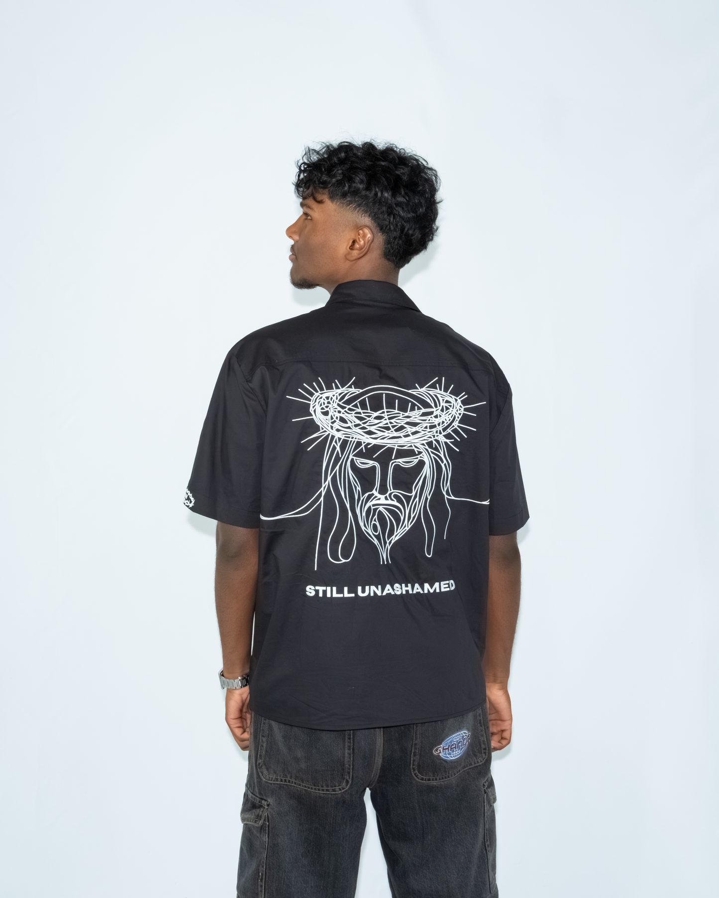 STILL UNASHAMED BUTTON UP - BLACK