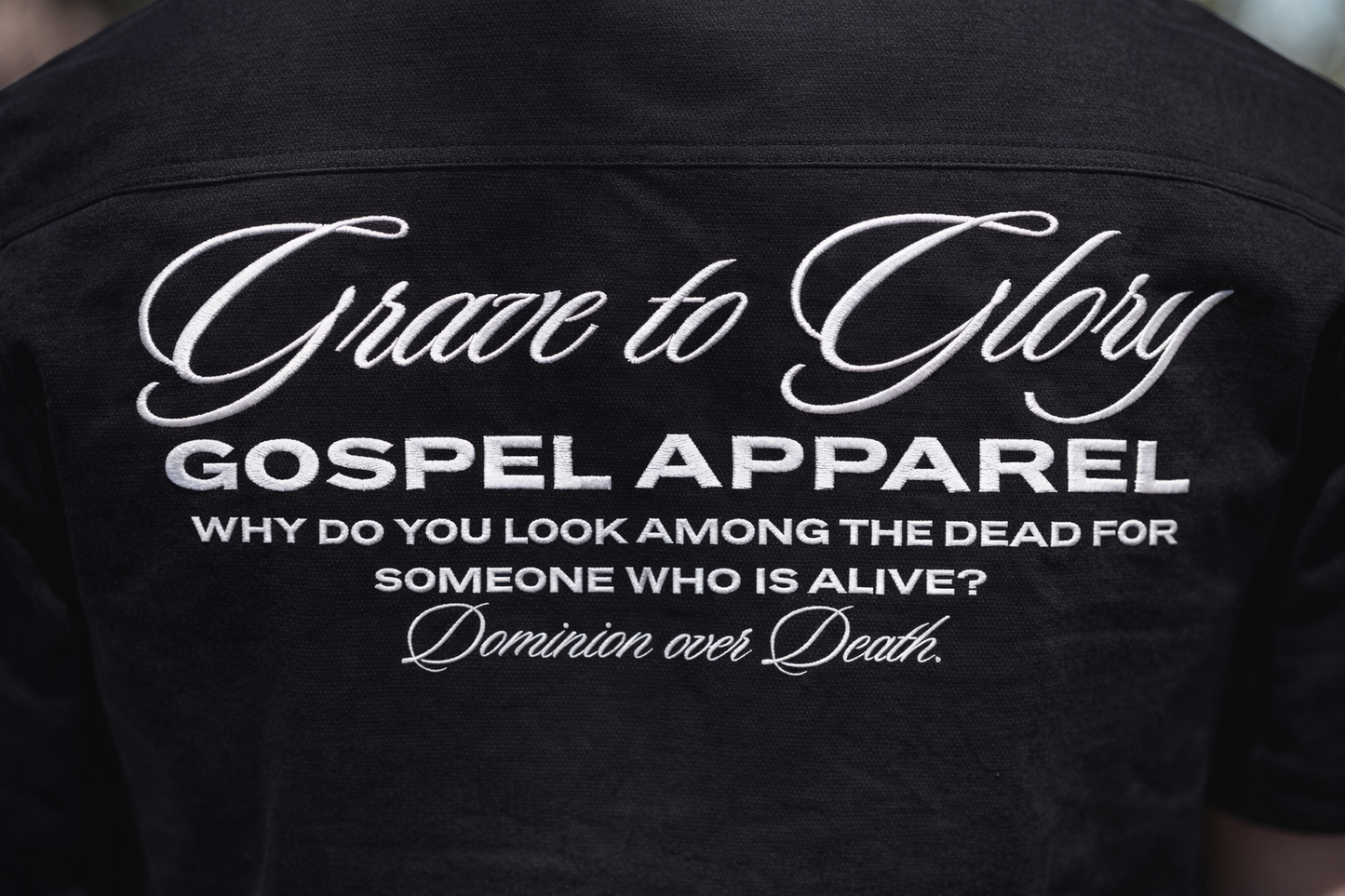 BLACK GRAVE TO GLORY BUTTON UP